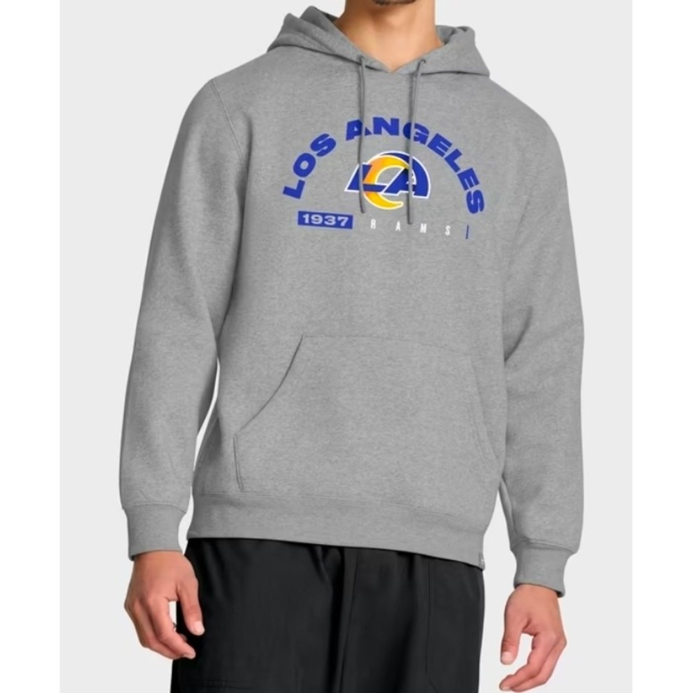 Men Fanatics Heather Gray Los Angeles Rams Delay Game Legacy Hoodie Football XL